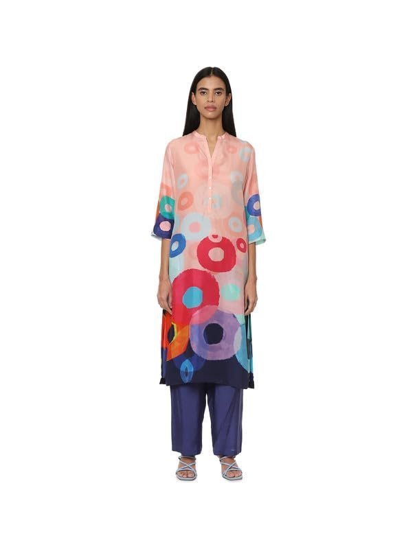 Medium Habotai Printed Kurta Bottom Set for Women