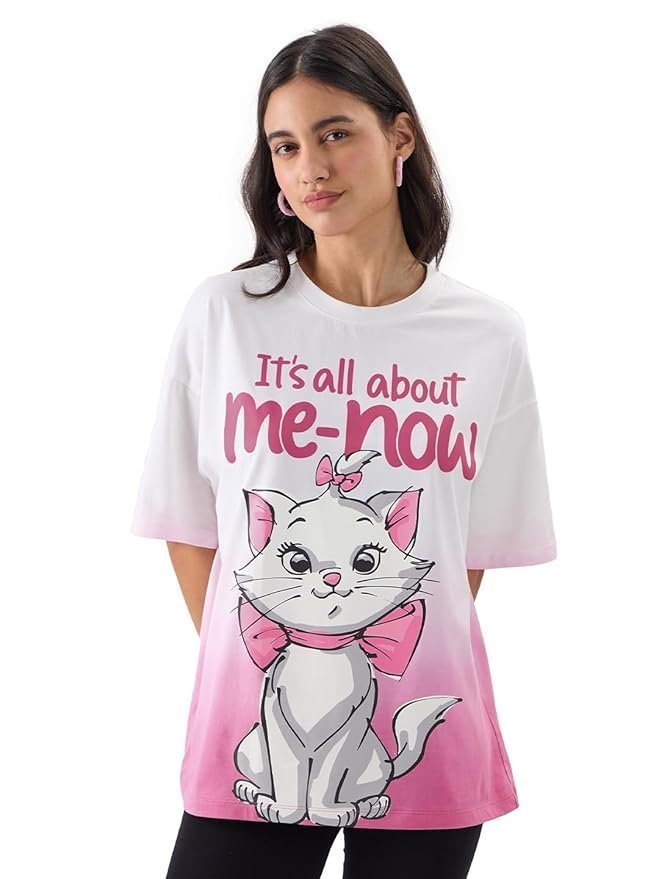 White Oversized T Shirts for Women T-Shirt Girls Cotton Casual