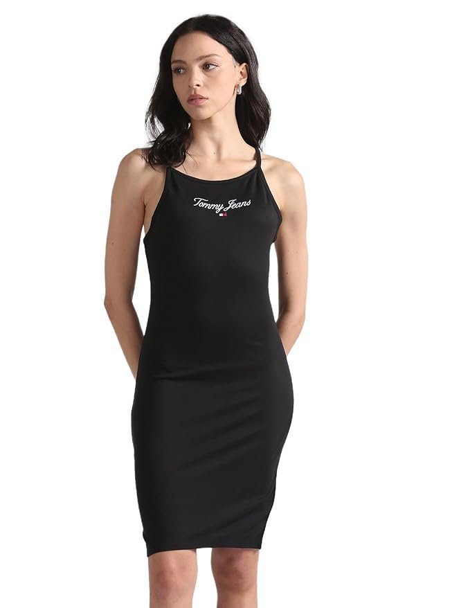 Tommy Hilfiger Women's Rayon Bodycon Above The Knee Casual Dress