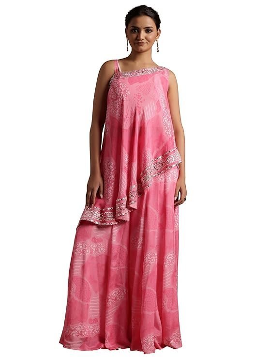 Libas Women's Silk Blend Regular Co-Ords Set