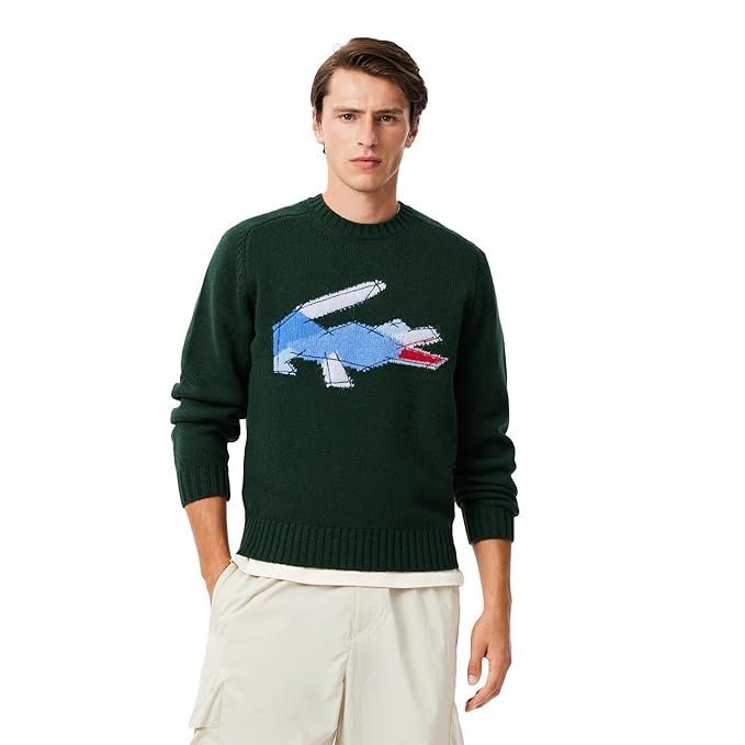 Lacoste Men's Wool Modern Pullover Sweater
