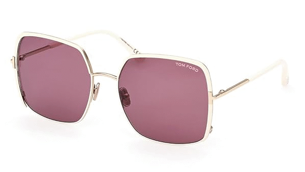 Tom Ford Sunglasses FT 1006 Raphaela 32Y Shiny Rose Gold, t Logo/Violet Lens, Shiny Rose Gold, "T" Logo / Violet Lenses, 60/18/135, Shiny Rose Gold, "T" Logo / Violet Lenses, 60/18/135