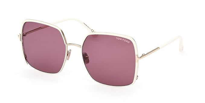 Tom Ford Sunglasses FT 1006 Raphaela 32Y Shiny Rose Gold, t Logo/Violet Lens, Shiny Rose Gold, "T" Logo / Violet Lenses, 60/18/135, Shiny Rose Gold, "T" Logo / Violet Lenses, 60/18/135