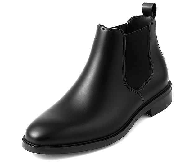 Kraasa Men's Slip On Fashion Chelsea Boots | High Tops, Soft Cushioned Insole, Comfortable Fit, Trendy, Stylish Boots