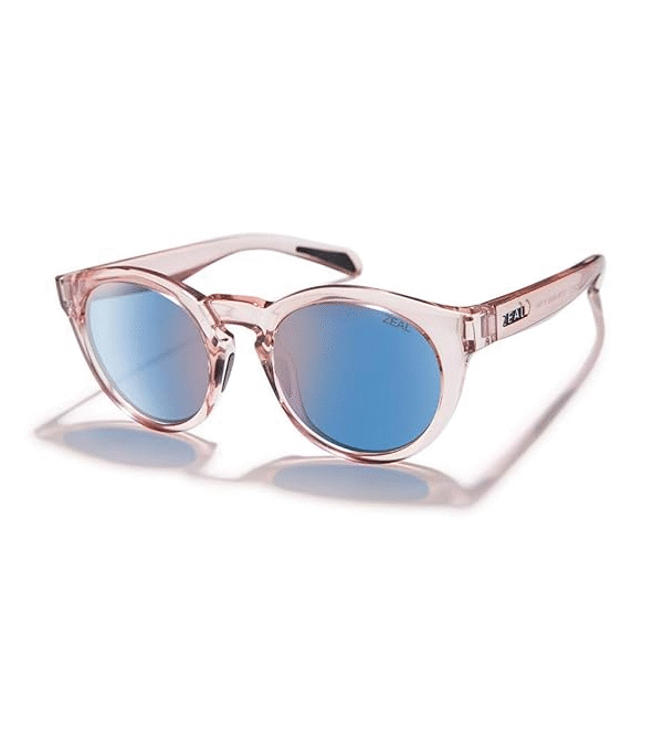 Zeal Optics Unisex Crowley Desert Rose/Polarized Horizon Blue Lens One Size
