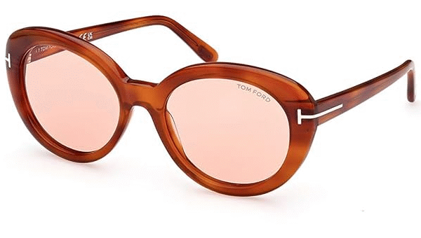 Tom Ford Sunglasses FT 1009 Lily- 02 53Y Shiny Blonde Havana, t Logo/Photoch, Shiny Blonde Havana, "T" Logo / Photochromic Pink, 55/19/140