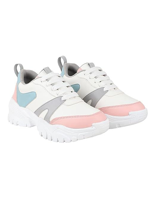 Shoetopia Women's Casual Walking Sneakers || Comfortable Lightweight Lace Comfy Travel & College