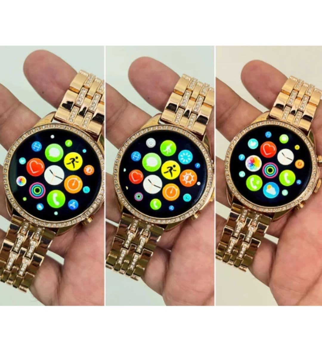 GameSir Gen 9 Smart Watch Rose Gold Chain Strap 1.69" AMOLED Display IP67 Waterproof High Resolution Bluetooth Calling 100+Sports Mode SPO2, Gifting Watch Luxury Round Dial Smartwatch for Men & Women - Image 4