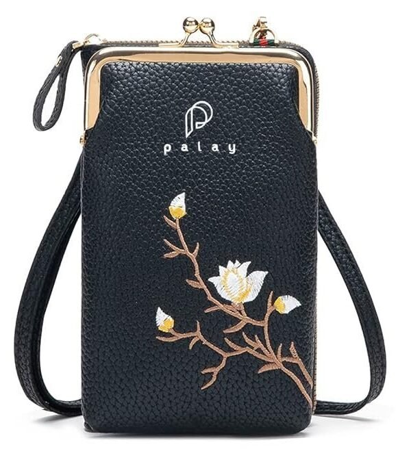 PALAY Women's Small Cross-Body Phone Bag Stylish PU Leather Mobile Cell Phone Holder Pocket Purse Wallet Sling Bag Mini Shoulder Bags