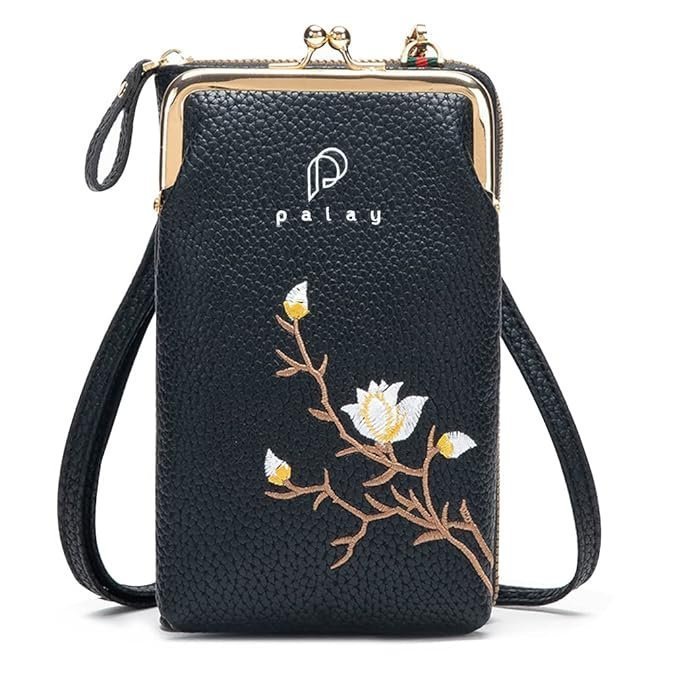 PALAY Women's Small Cross-Body Phone Bag Stylish PU Leather Mobile Cell Phone Holder Pocket Purse Wallet Sling Bag Mini Shoulder Bags