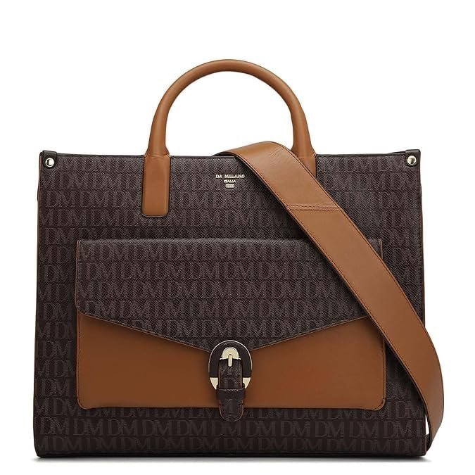 Da Milano Women's Leather Satchel - Brown