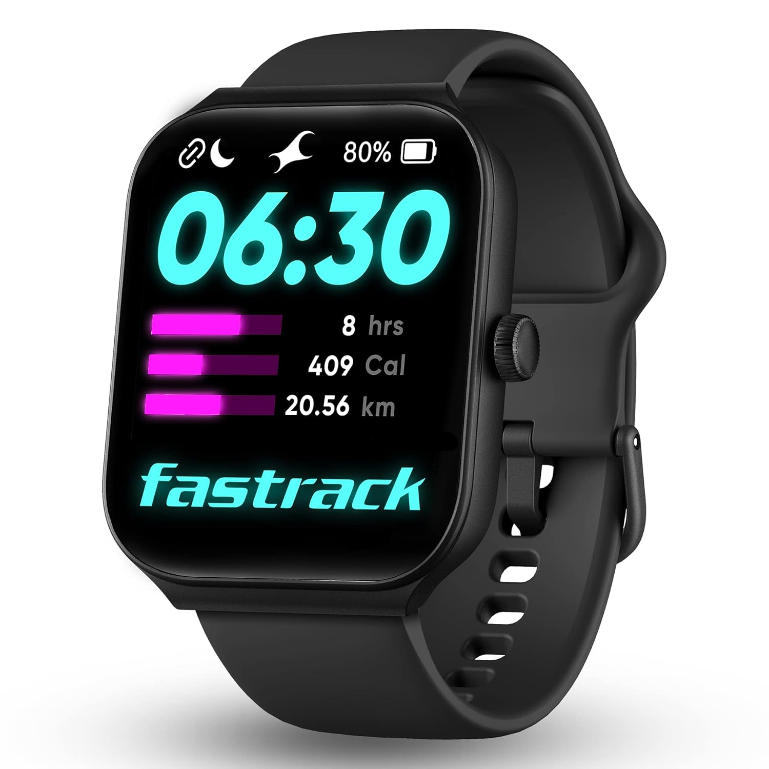 Fastrack Limitless FS1 Smart Watch|Biggest 1.95" Horizon Curve Display|SingleSync BT Calling v5.3|Built-in Alexa|Upto 5 Day Battery|ATS Chipset with Zero Lag|100+ Sports Modes|150+ Watchfaces,Black