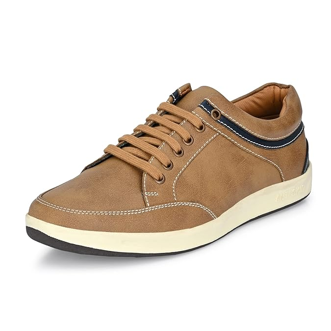 Centrino Men's Causal Sneakers | Sneakers for Men | Lace-Up Design | Rounded Front | Branded Casual Shoes with Soft Cushioned Insole